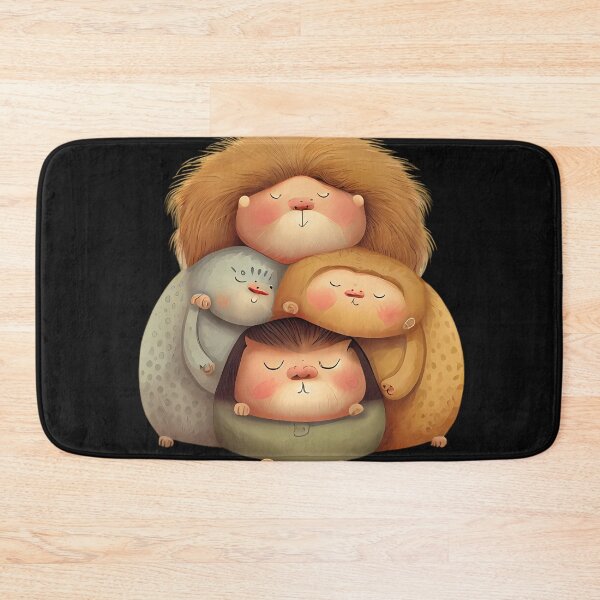 Item preview, Four Portly Lions in a Group Hug designed and sold by MTJ-Mushrooms.