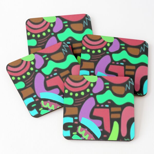 Item preview, Artistic Soul Psychedelic Graphic Design 5, Abstraction, bold colorful abstract playful design inspired by nature designed and sold by Adri Barnard.