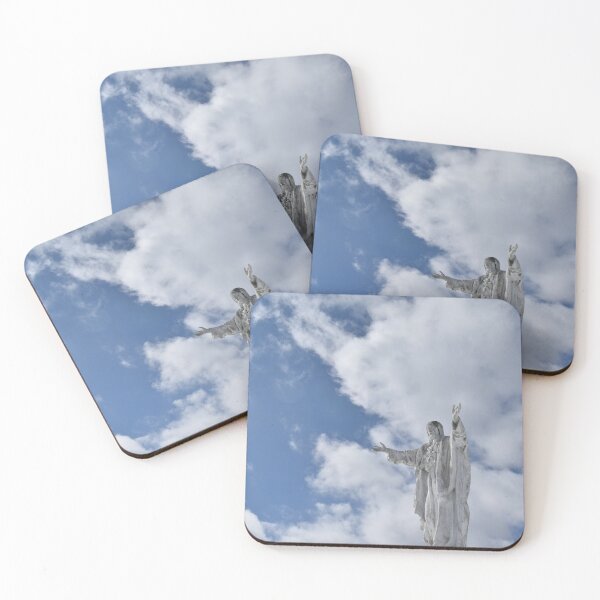 Item preview, The statue of the Sacred Heart under a summer sky designed and sold by Claude Laprise.
