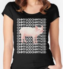 Oh My God Pig Women's Fitted Scoop T-Shirt
