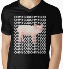 Oh My God Pig Men's V-Neck T-Shirt