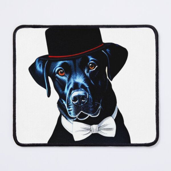 Item preview, Classy Black Labrador in Bowler Hat and Bow Tie - Stylish designed and sold by PeonyPeak.