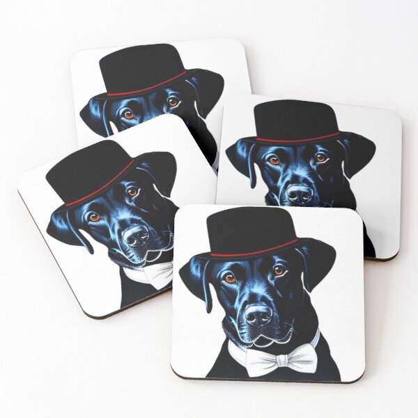 Item preview, Classy Black Labrador in Bowler Hat and Bow Tie - Stylish designed and sold by PeonyPeak.