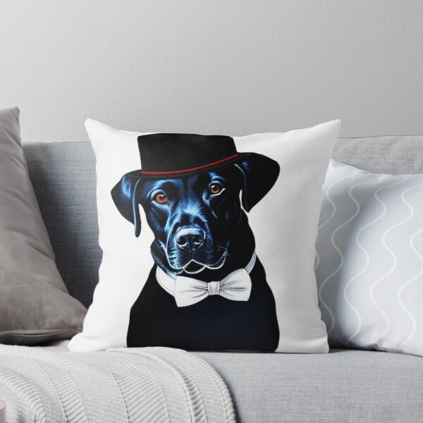 Item preview, Classy Black Labrador in Bowler Hat and Bow Tie - Stylish designed and sold by PeonyPeak.