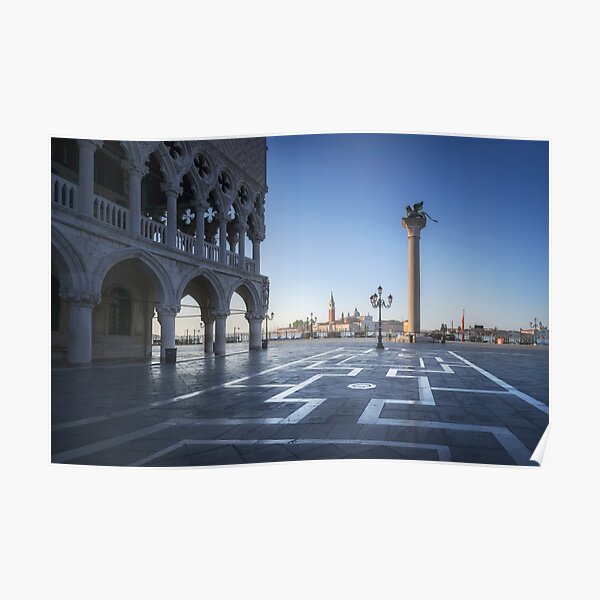 Venice at dawn, Doge Palace view. Italy Poster