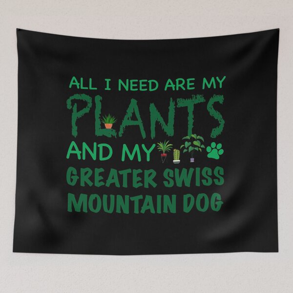 Item preview, Todo lo que necesito son mis plantas y mi gran perro de montaña suiza - perro designed and sold by CJC Designs.