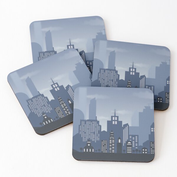 Item preview, Blue Parallax City / Urban Cartoon Vector Illustration designed and sold by impressionofmel.