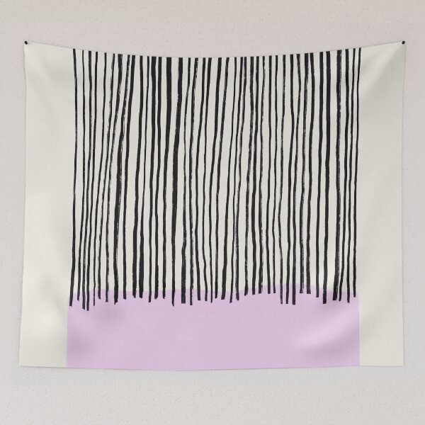 Item preview, Black Stripes In Lila designed and sold by BohomadicStudio.