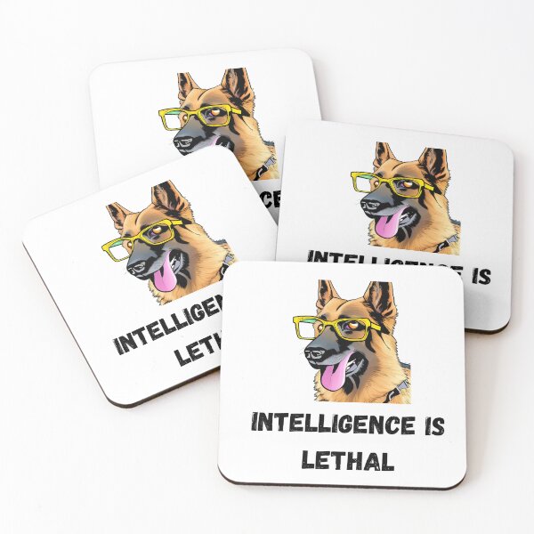 Item preview, Intelligence is Lethal.  Intelligent Dog. Intelligent German Shepherd. Smart Dog.  designed and sold by Doggymadness.