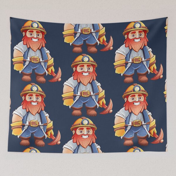 Item preview, Cartoon hero miner in comic style designed and sold by xiukab.
