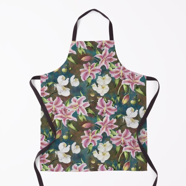 Item preview, Pink Lilies and White Orchids Repeated Pattern Design designed and sold by Tina Veenstra.