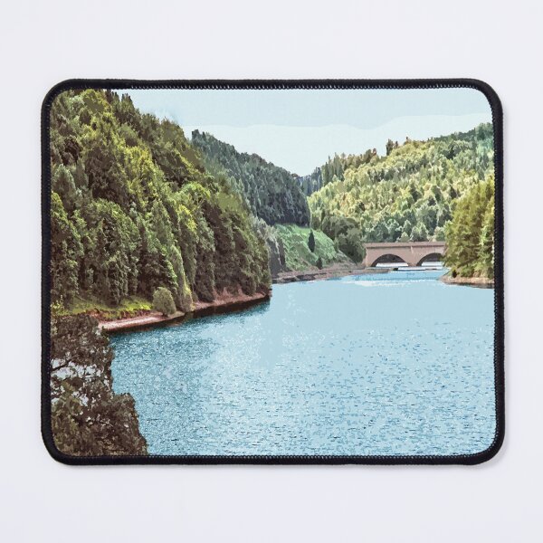 Item preview, Ladybower Reservoir Derbyshire Peak District. Upper Derwent Valley. Travel poster designed and sold by BarbaraGlebska.