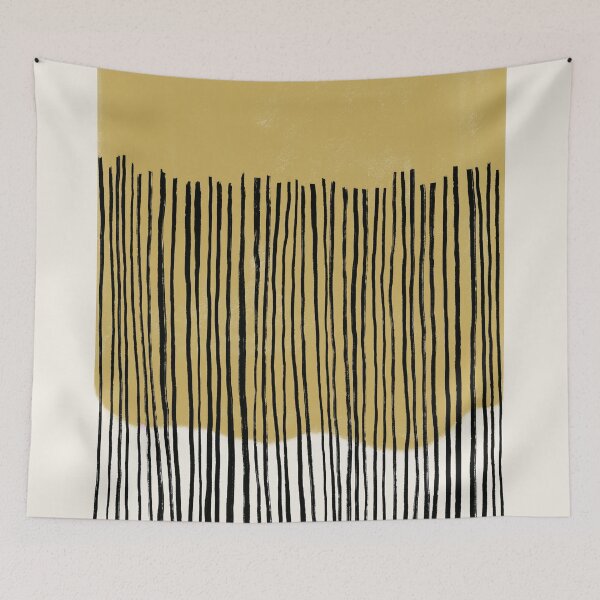 Item preview, Black Stripes In Ochre designed and sold by BohomadicStudio.