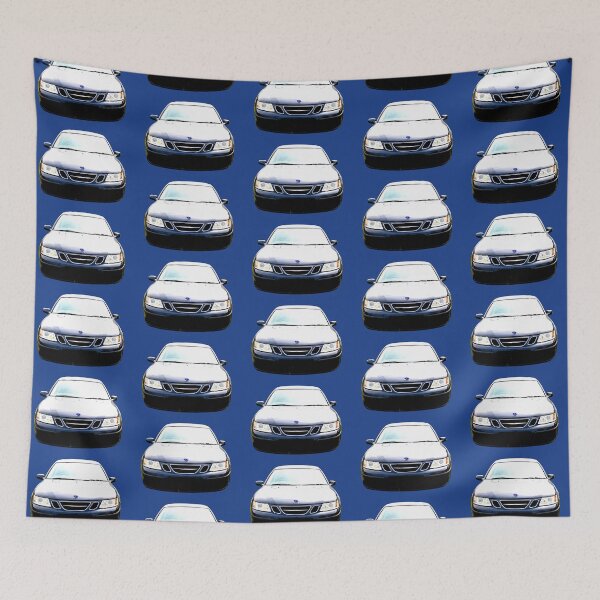 Item preview, Saab 9-3 OG 1st generation classic car high contrast designed and sold by soitwouldseem.