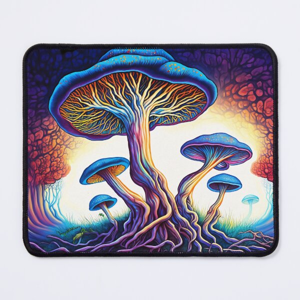 Item preview, Trippy Mushroom Tapestry, Mushroom Tapestry, Wall Hanging Tapestry, Room Decoration Tapestry, Trance Party Tapestry designed and sold by Shmueli Bell.