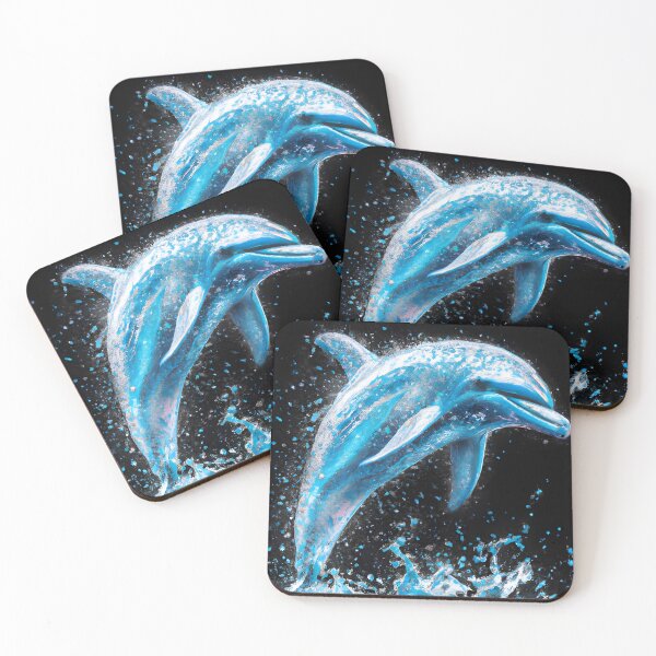 Item preview, Leaping dolphin, ink drawing, Ai Generated Art  designed and sold by ACC .
