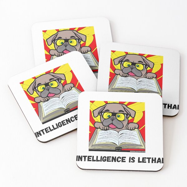 Item preview, Intelligence is Lethal. Smart Dog. Smart Pug. Pug mamma designed and sold by Doggymadness.