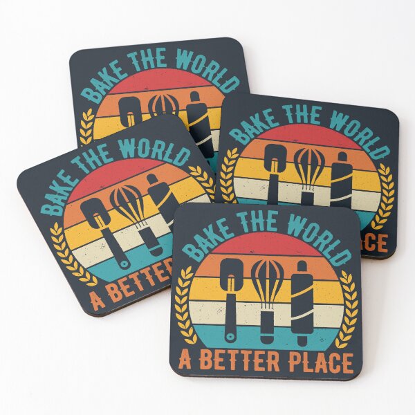 Item preview, Bake the world a better place. Cooking slogan designed and sold by SweetLog.