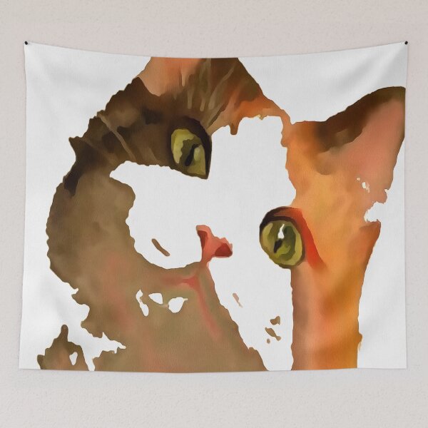 Item preview, A Green Eyed Calico Cat Artistic Portrait designed and sold by taiche.