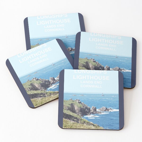 Item preview, Longships Lighthouse Lands End Cornwall. Cornish gift. Travel poster designed and sold by BarbaraGlebska.