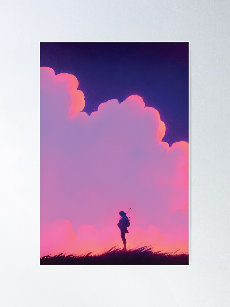  Anime Eyes Closeup Anime Girls Reflection Sunset Artwork  Arttssam Wall Art Canvas Prints Poster For Home set of 1 Decorations  Unframed 13x8: Posters & Prints