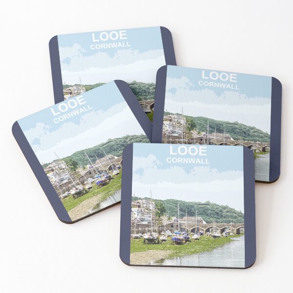 Item preview, Looe Cornwall. Cornish gift. Travel poster designed and sold by BarbaraGlebska.