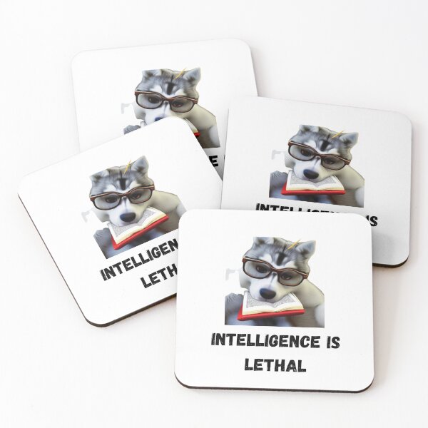 Item preview, Brainy Dog. Intelligence is letheral. Smart Dog. Smart Husky designed and sold by Doggymadness.