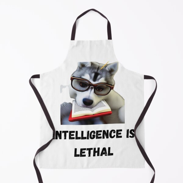 Item preview, Brainy Dog. Intelligence is letheral. Smart Dog. Smart Husky designed and sold by Doggymadness.
