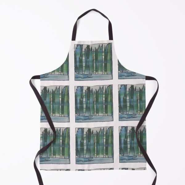 Item preview, Liminal Space II in Yale Blue and Dark Green Abstraction designed and sold by BlackArtichoke.