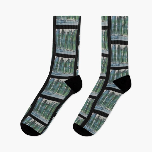 Item preview,  Liminal Space II in Yale Blue and Dark Green Abstraction designed and sold by BlackArtichoke.