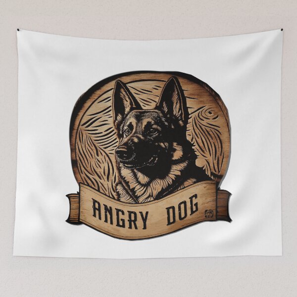 Item preview, Angry dog: German Shepherd designed and sold by BWstudios.