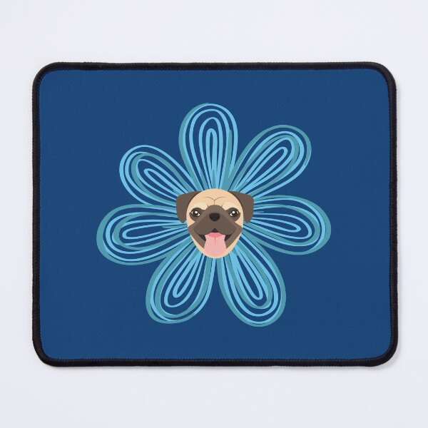 Item preview, Pug Dog in Flower Head designed and sold by SeasonalDogs.