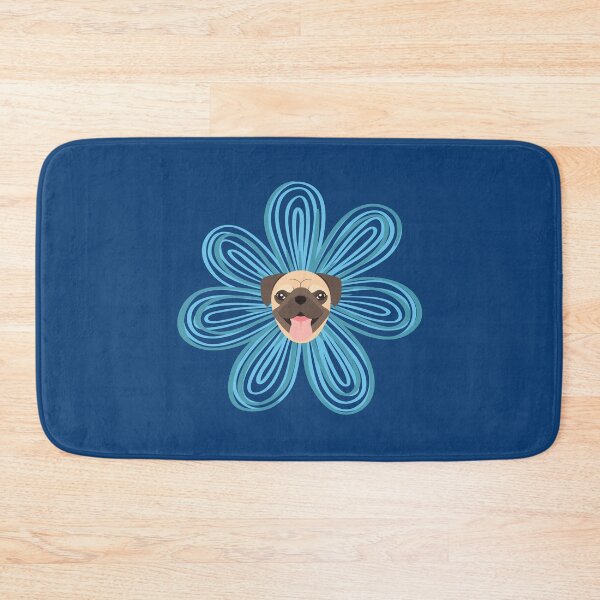 Item preview, Pug Dog in Flower Head designed and sold by SeasonalDogs.