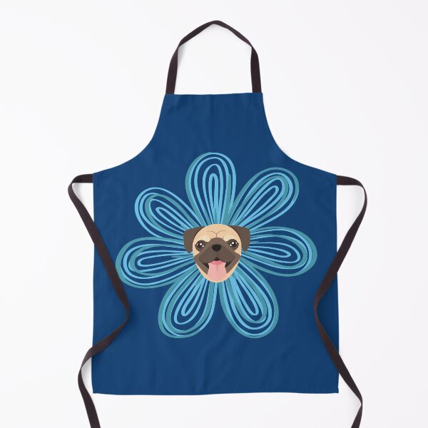 Item preview, Pug Dog in Flower Head designed and sold by SeasonalDogs.