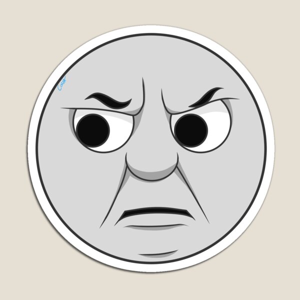 Thomas Grumpy Face Magnet For Sale By Corzamoon Redbubble