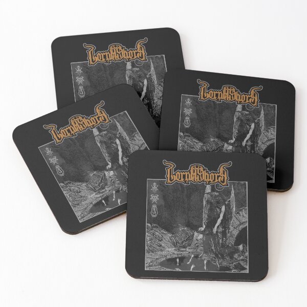 Item preview, Lorna shore death portrait expanded with gold logo designed and sold by Cool-Vibez.