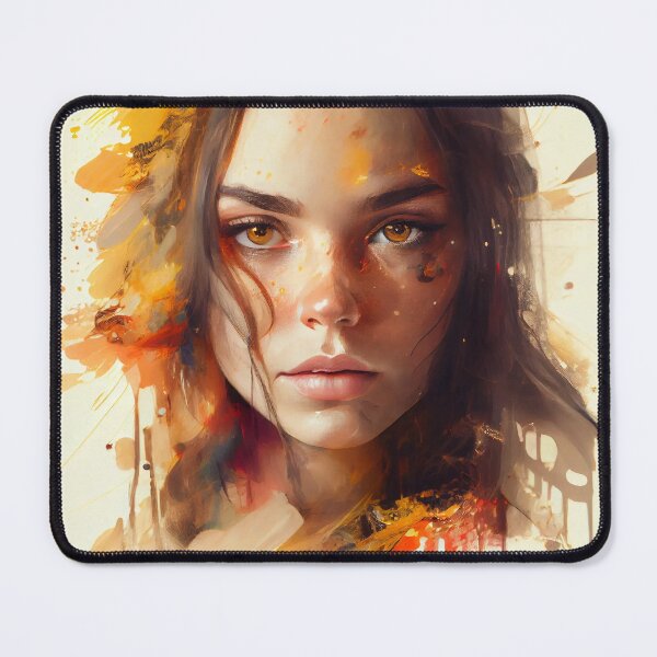 Item preview, Watercolor Wonders: A Beautiful Girl's Portrait Abstract art designed and sold by PosterManiaRo.