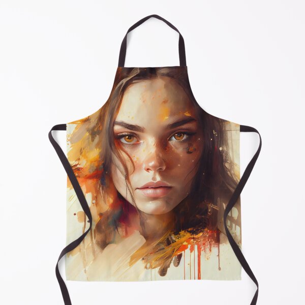Item preview, Watercolor Wonders: A Beautiful Girl's Portrait Abstract art designed and sold by PosterManiaRo.