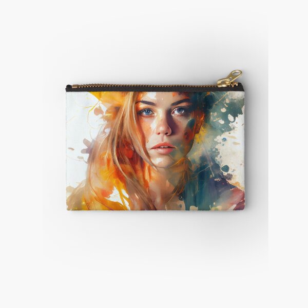 Item preview, Watercolor Wonders: A Portrait of a Beautiful Girl Abstract art designed and sold by PosterManiaRo.