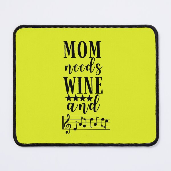 Item preview, Mom Needs Wine and Music Quote, Wine Lover Gift, Wine Drinker, Typography Quote, Alcohol Quotes designed and sold by thedazzlingmonk.