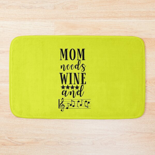 Item preview, Mom Needs Wine and Music Quote, Wine Lover Gift, Wine Drinker, Typography Quote, Alcohol Quotes designed and sold by thedazzlingmonk.
