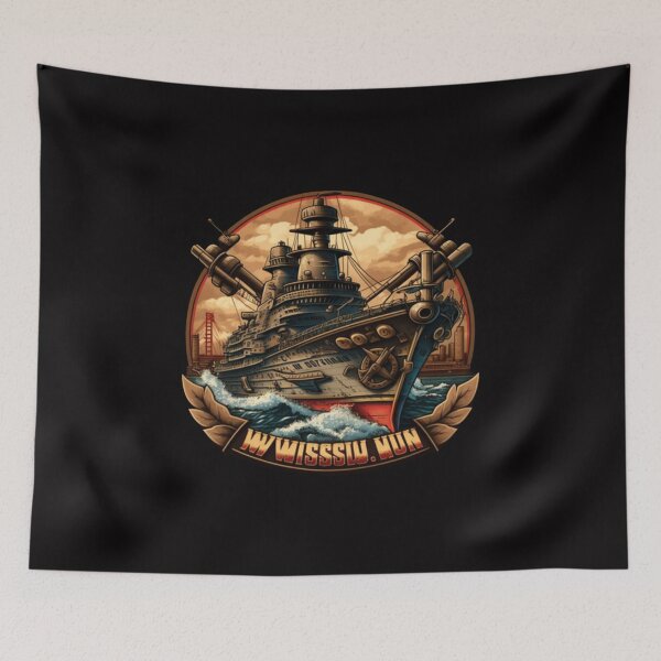 Item preview, uss wisconsin graphic design designed and sold by Urban Aesthetics.