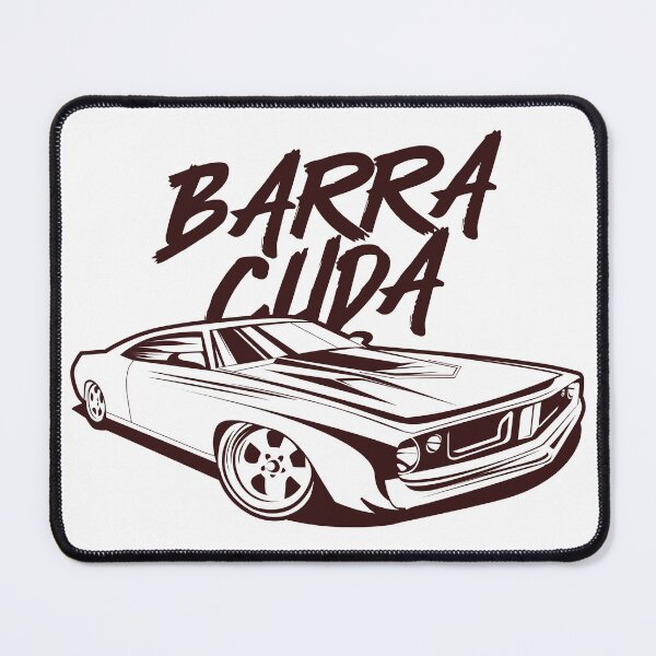 Artikelvorschau, Barracuda Classic Car 1970 (Strichzeichnung) entworfen und verkauft von denvector.