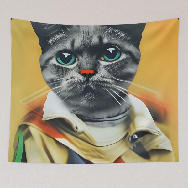 Item preview, Funky cat designed and sold by HofTao.