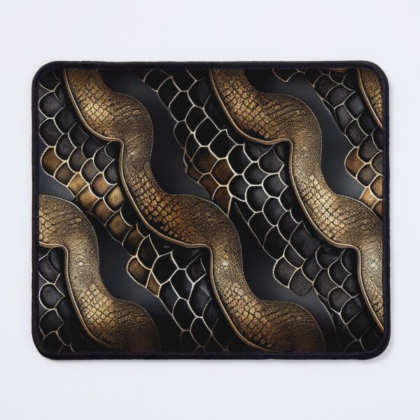 Item preview, Luxury Snake skin Pattern Black and Gold designed and sold by ArtfulDelights.