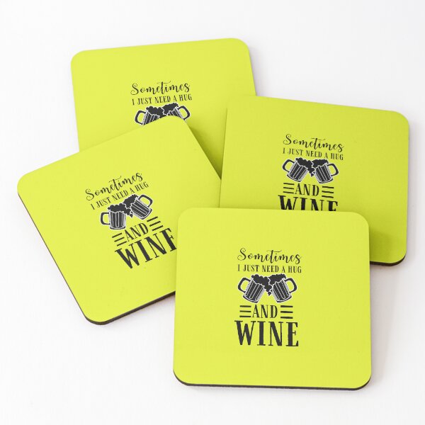 Item preview, Sometimes I Just Need a Hug and Wine Quote, Wine Lover Gift, Wine Drinker, Typography Quote, Alcohol Quotes designed and sold by thedazzlingmonk.