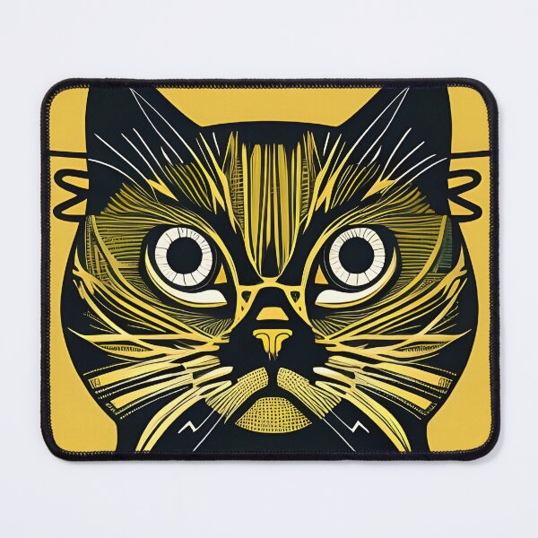 Item preview, Staring cat portrait  designed and sold by HofTao.