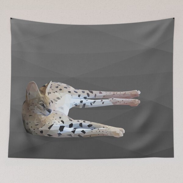 Item preview, Low Poly Serval Cat designed and sold by ErinFCampbell.