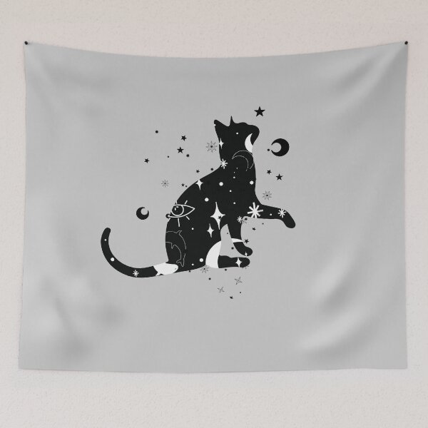 Item preview, mystical cat designed and sold by LU NA.
