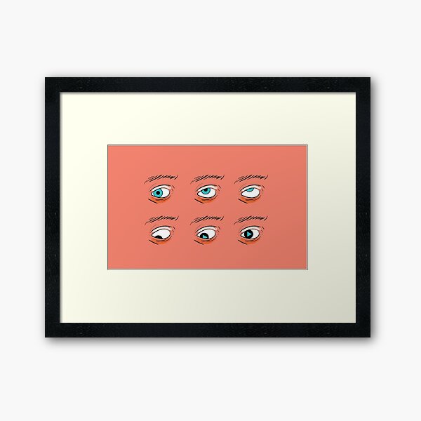 Gamer Eye Roll Framed Art Print
